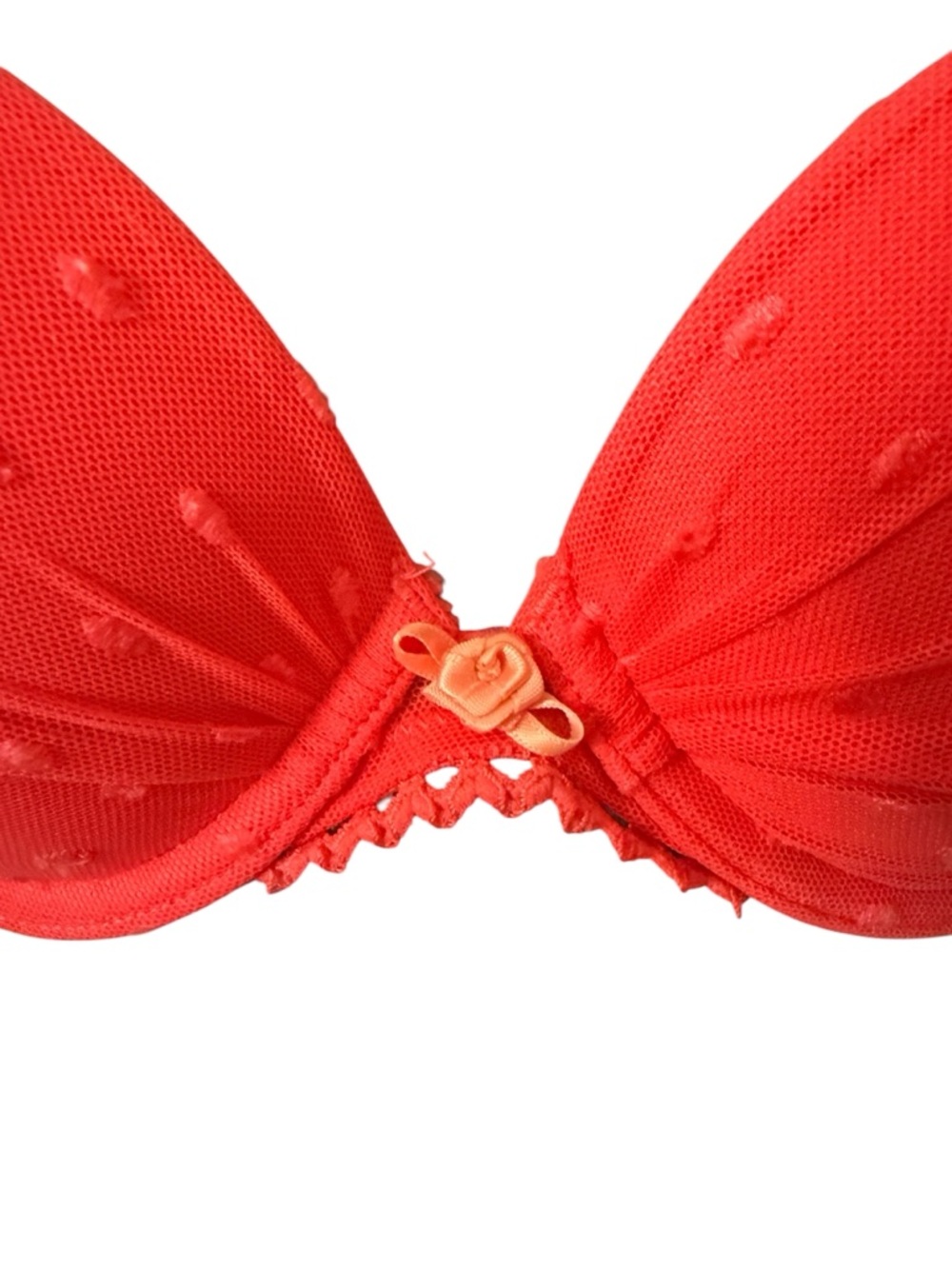 Adore Me Polka Dot Push Up Bra Set 36B Red + Yellow No Size Tags Bundle - Picture 4 of 11